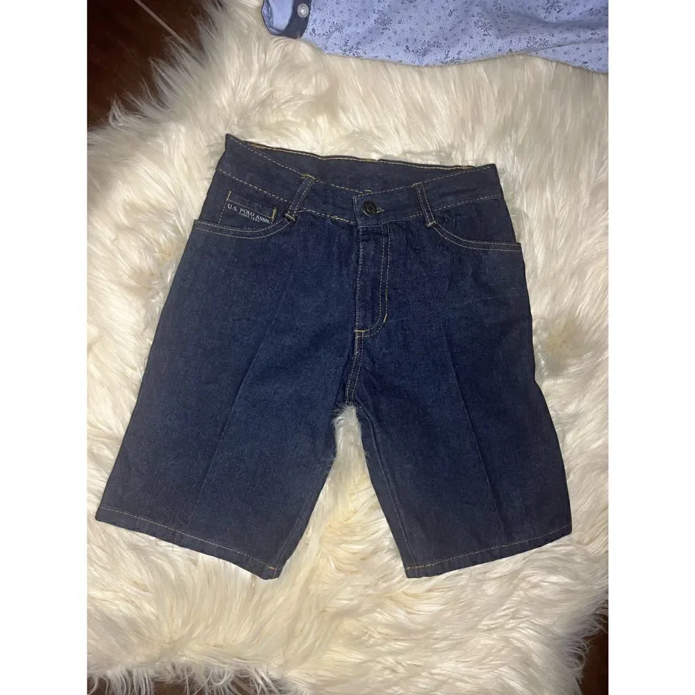 U.S Polo Assn 3pc denim short set sz large(6)